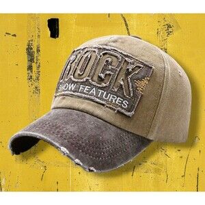 NEW Men Women GRUNGE Tan Khaki Beige ROCK Baseball Cap Hat